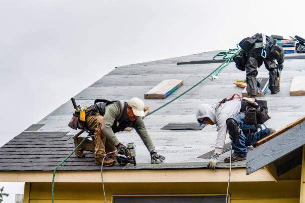 Professional Gutter Installation technician working in Austinville, IA